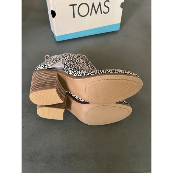 TOMS Women's Lea Macadamia Mini Cheetah Printed Suede Booties Boots Size 6 - Picture 7 of 10